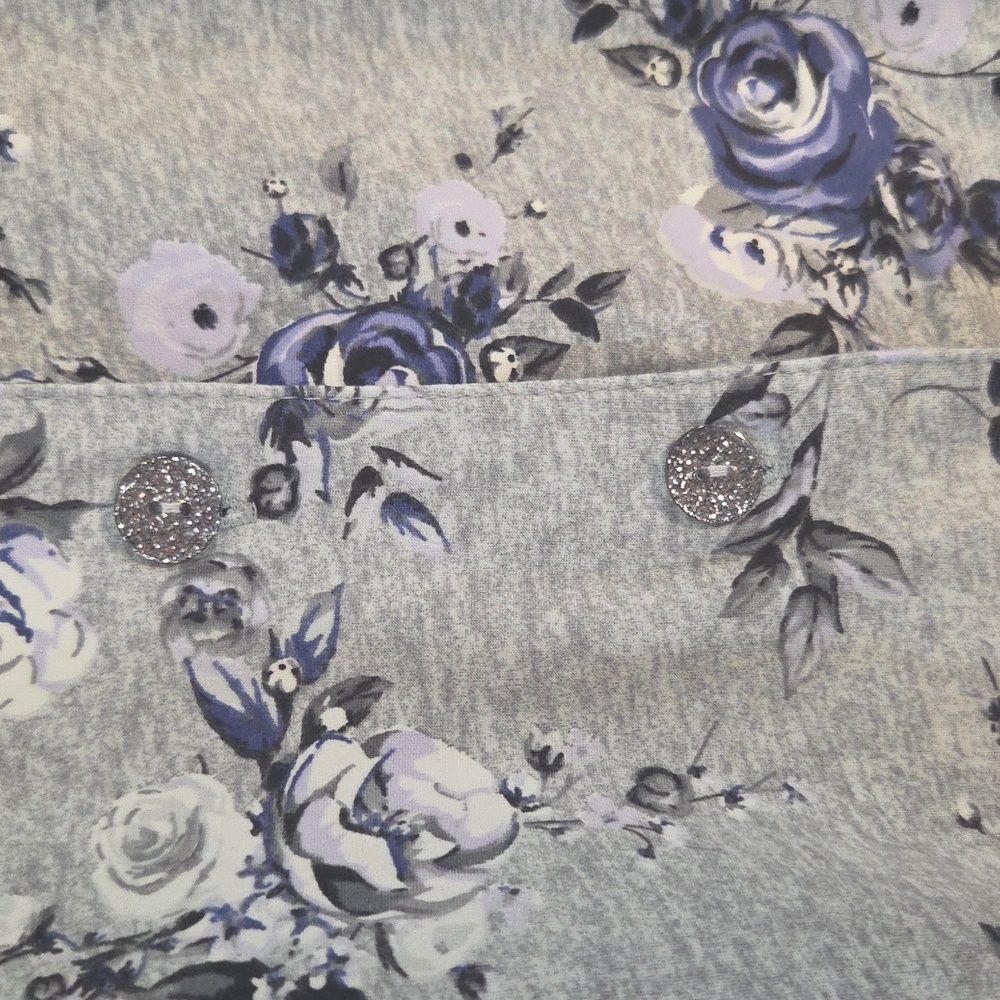 NWT Floral Gray Pajama Set - Picture 2 of 2